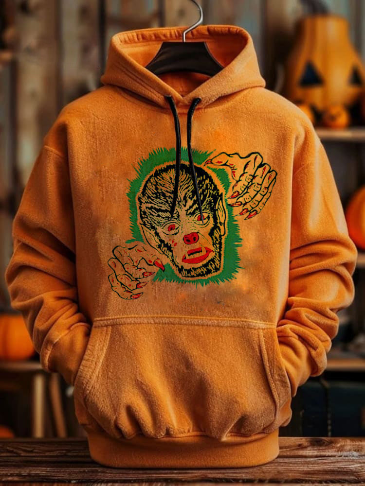 Unisex Vintage Wolfman/werewolf Halloween Art Hoodie