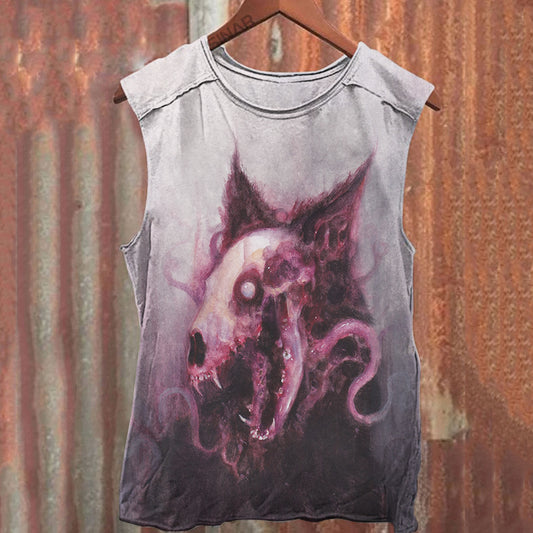 Unisex Horror Print Tank Top