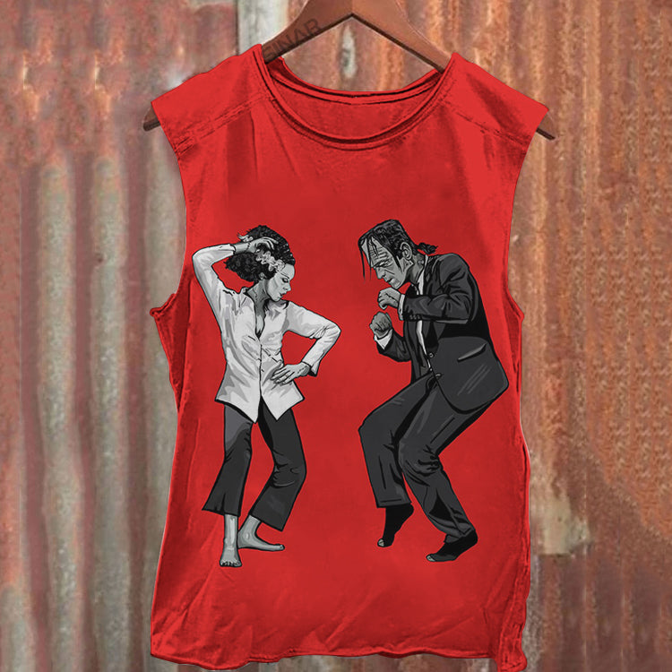 Unisex Pulp Frankenstein Art Print Tank Top