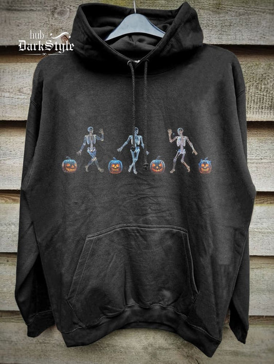 Unisex Halloween Totenkopf Party Print Lässiges Kapuzenpullover Sweatshirt 