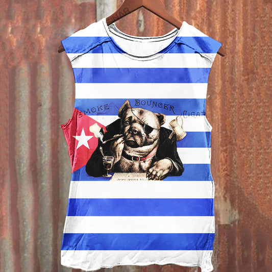 Unisex Tanktop mit kubanischem Hunde-Kunstdruck 