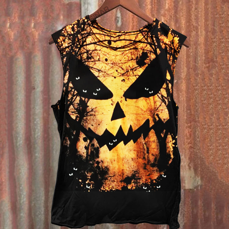 Tanktop mit Halloween-Retro-Print, Unisex 