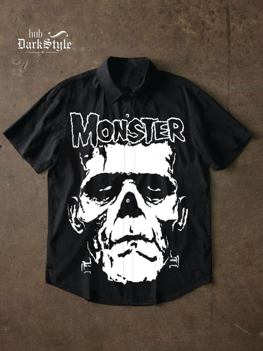 Monster Horror Print  Cotton Shirt