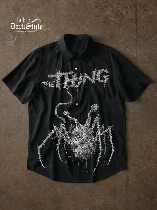 T-shirt en coton à imprimé horreur The Thing Cult 