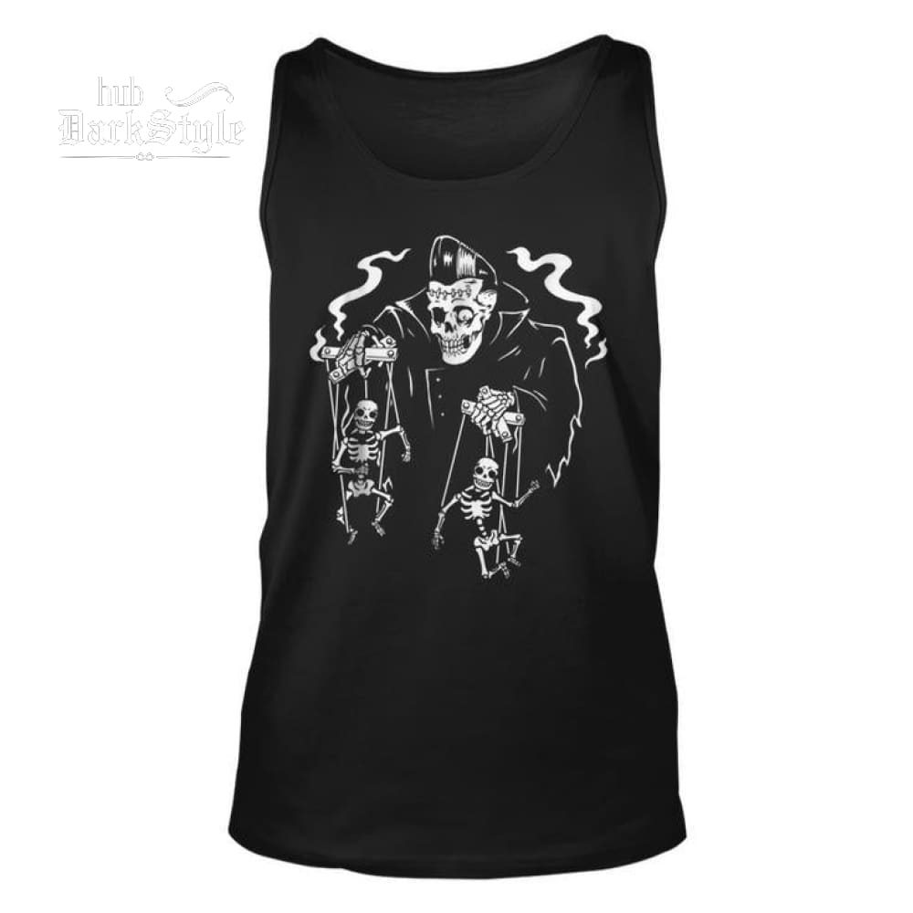 Unisex Psychobilly Horror Punk Rock Hr Skelett Puppen Rock Tank Top 