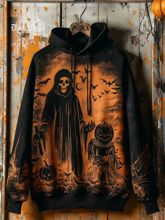 Sweat à capuche unisexe gothique d'Halloween Grim Reaper 