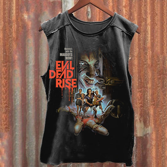 Unisex Tanktop mit Horrorfilm-Retro-Print 