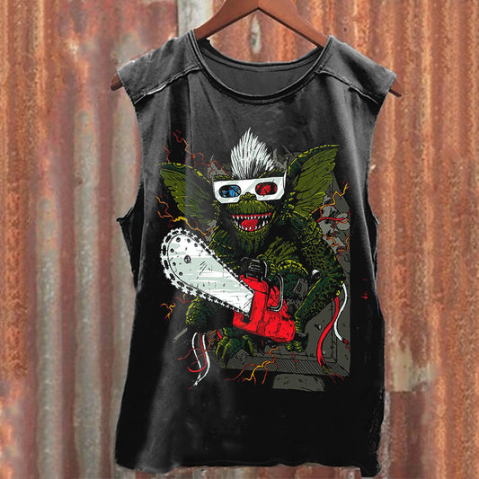 Unisex-Tanktop mit Vintage-Print „Horror Story“ 