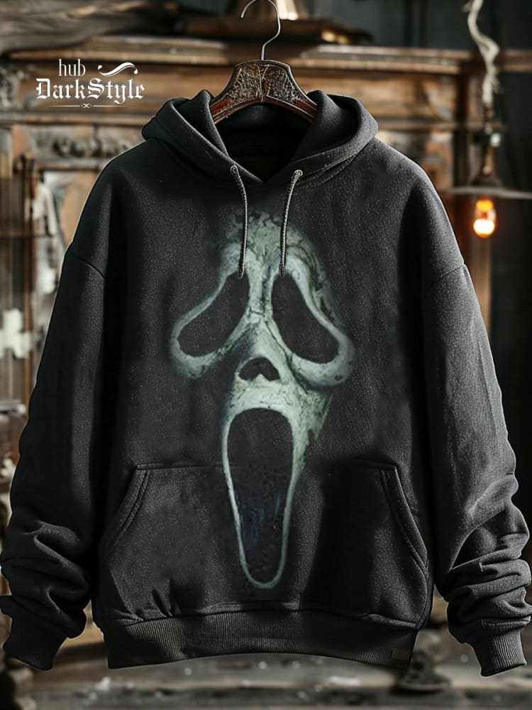 Sweat à capuche unisexe imprimé Halloween Scream 