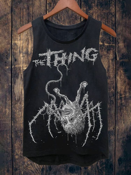 Unisex-Tanktop mit Horror-Print, 100 % Baumwolle 