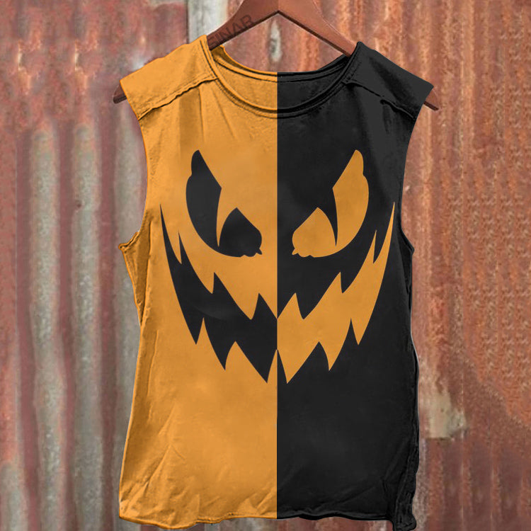 Tanktop mit Halloween-Retro-Print, Unisex 