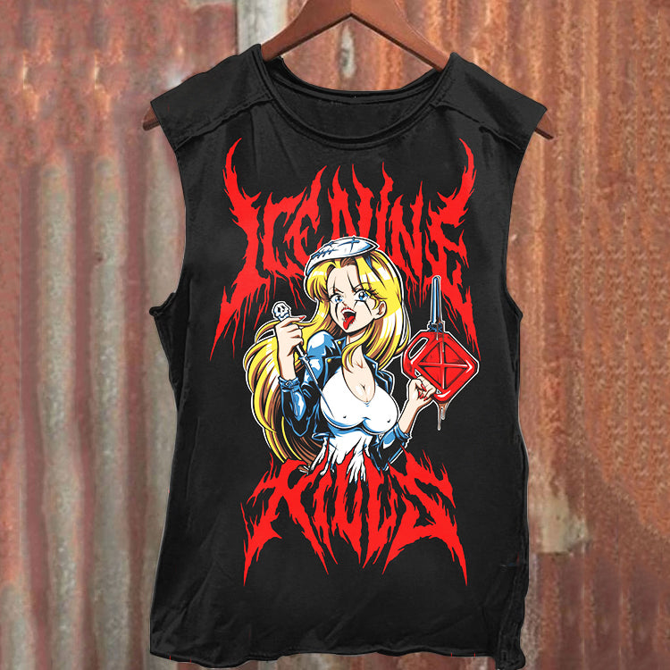 Horror Anime Mädchen T-Shirt Tank Top 