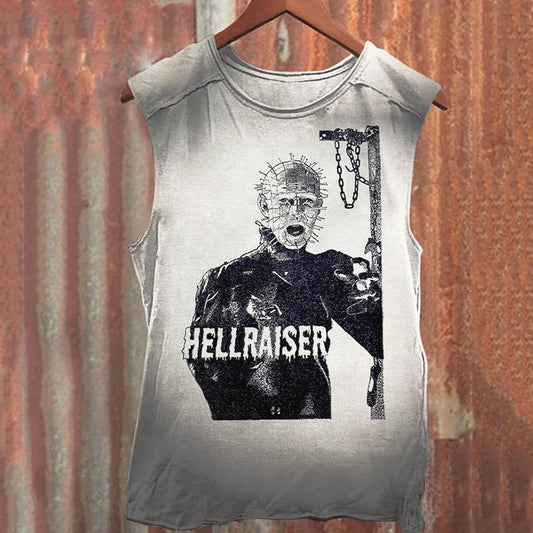 Unisex Horror Movie Slasher Print Tank Top