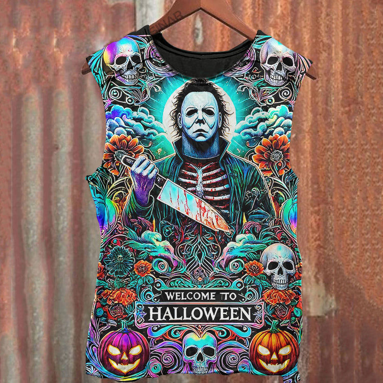 Willkommen zu Halloween Michael Tarotkarte, Tank Top 