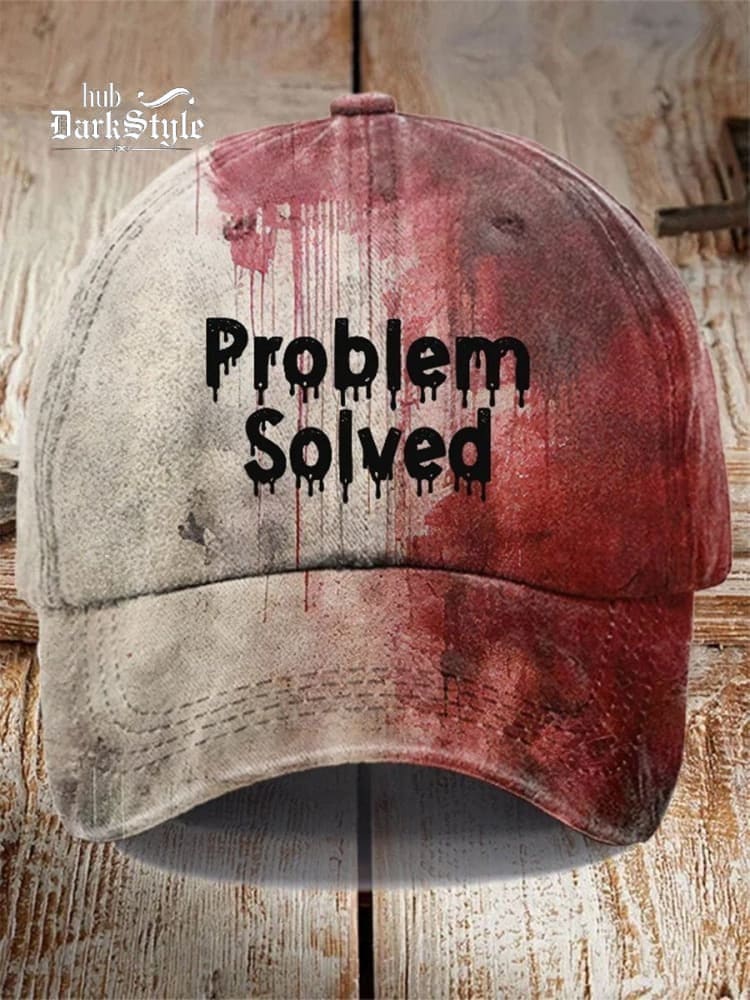 Lässiges Sweatshirt mit „Bloody Problem Solved“-Halloween-Print 