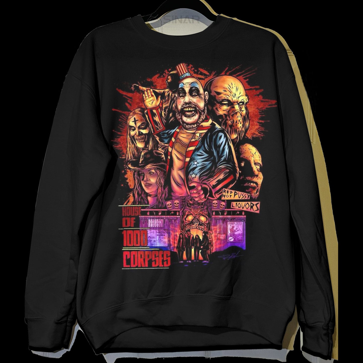 Unisex Halloween Horror Movie Print Sweatshirt