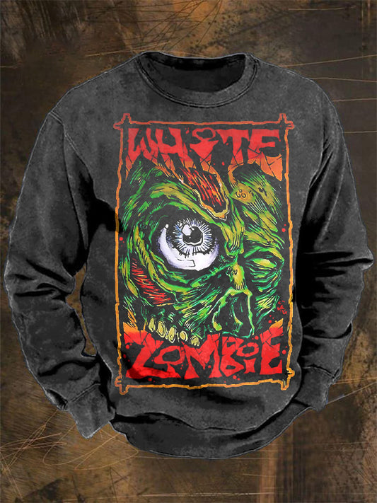 Retro Fashionable Zombie Art Printed Pattern Casual Sportswear