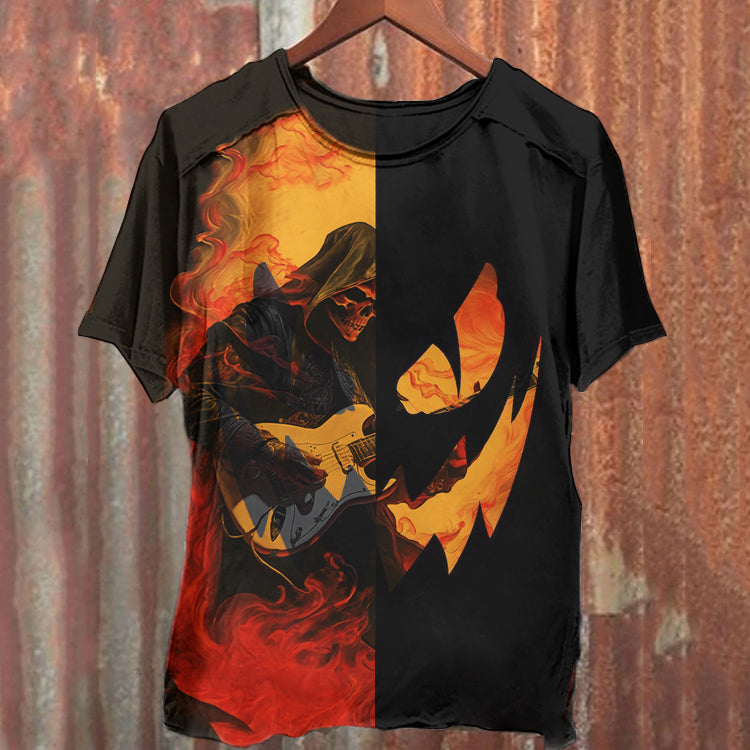 Unisex Halloween Retro Print Tank Top