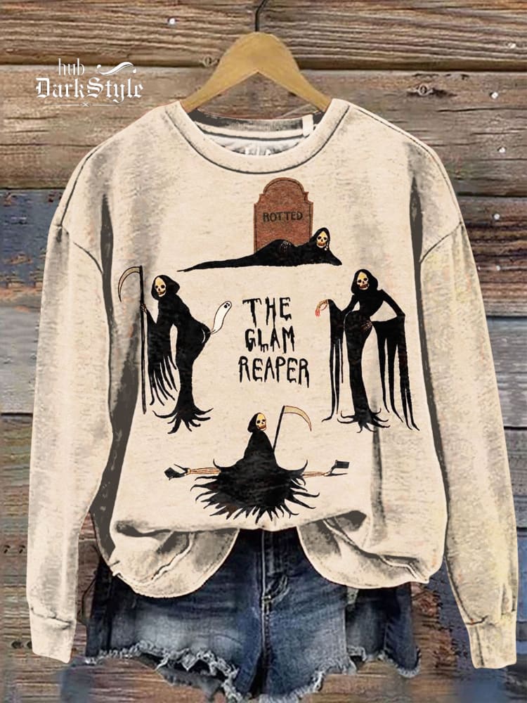 Lustiges Gespenst-Halloween-Kunstdruck-Lässiges Sweatshirt 