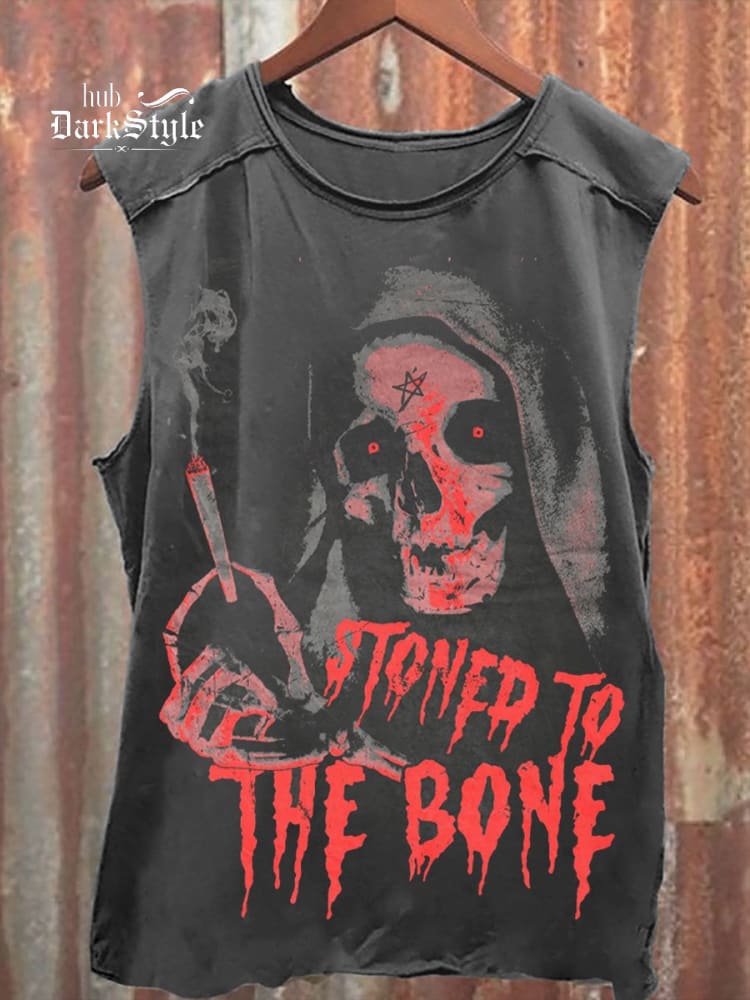 Stoned To The Bone Print Unisex Classic Tank Top