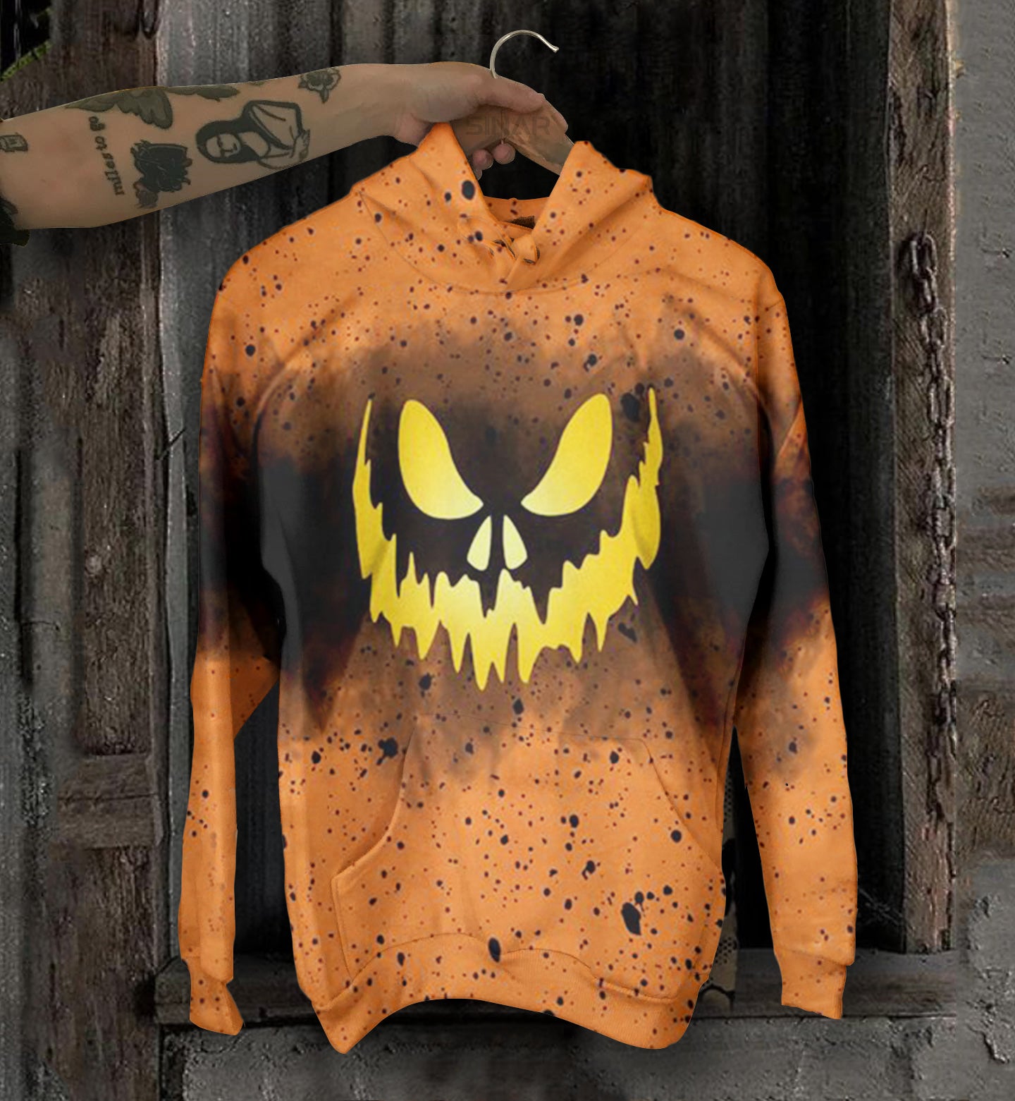 Unisex Halloween Kürbis Kapuzenpullover 