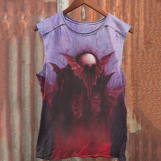 Unisex Horror Retro Print Tank Top