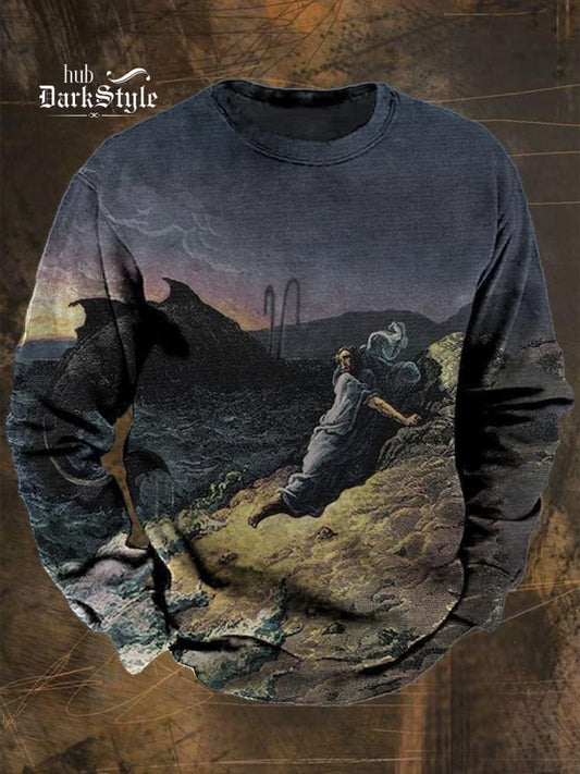 Lässiges Sweatshirt mit Kunstdruck „Jonah And The Whale“ 