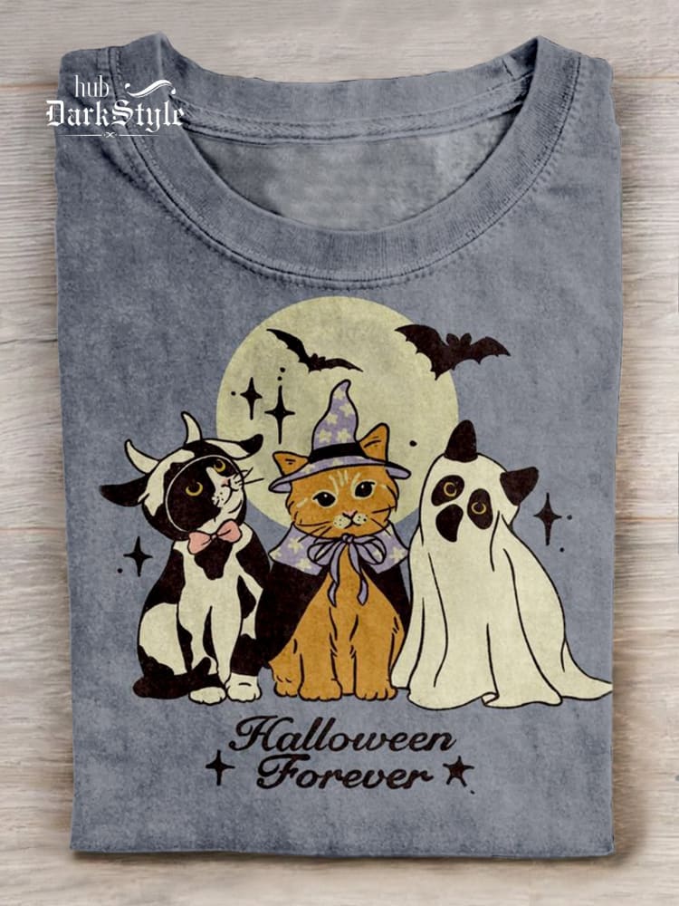 Halloween Art Print Casaul Short Sleeve T-shirt