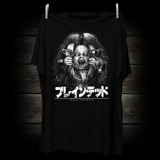 Horror Movie Vintage Graphic  Print Tee Shirt