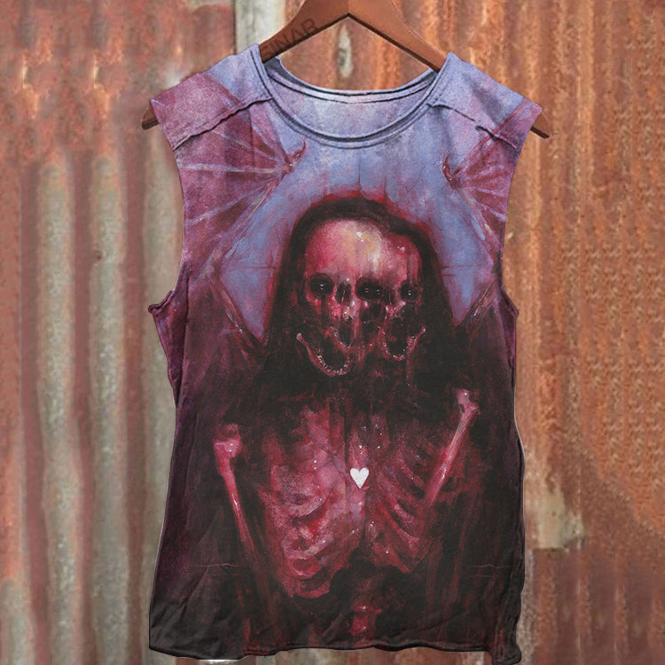 Tanktop mit Horror-Retro-Print, Unisex 