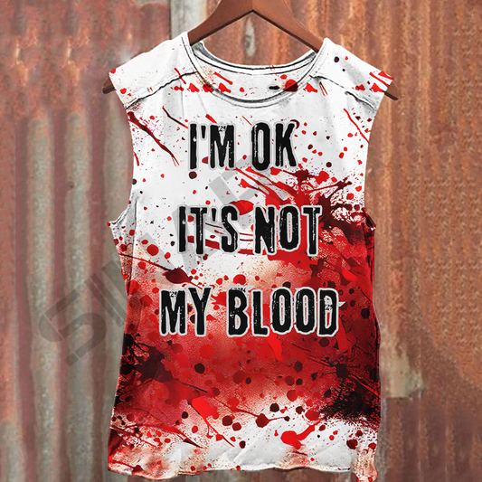 Unisex Tanktop „Ich bin ok, es ist nicht mein Blut“ 