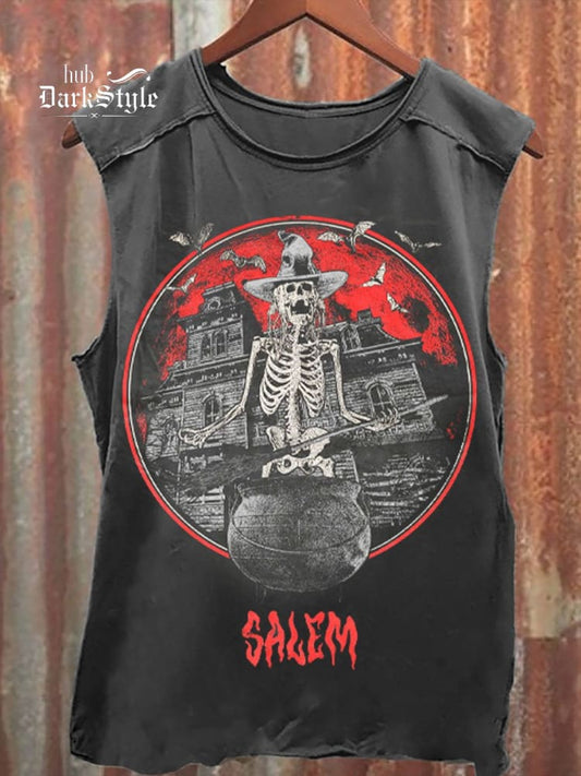 Skeleton Stew Print Unisex Classic Tank Top