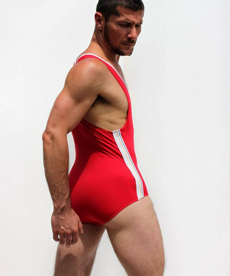 Men's body shaping one-piece underwear modal soft breathable fitness one-piece vest fashion sports sexy wrestling suit