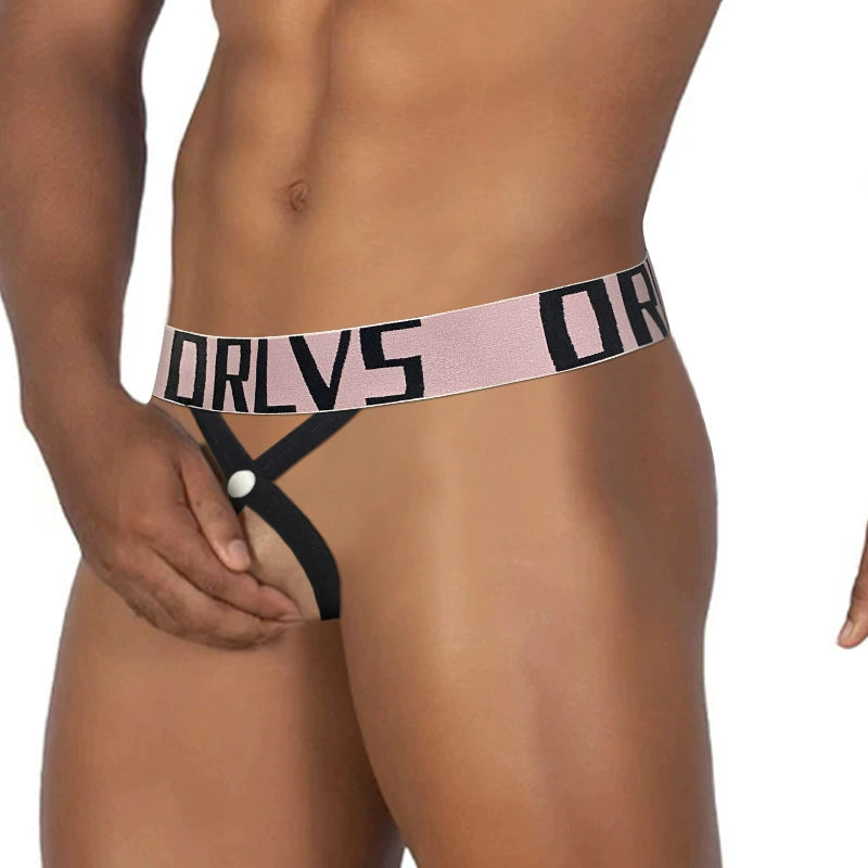 Men's adjustable ring thong vacuum attack and defense sexy T pants