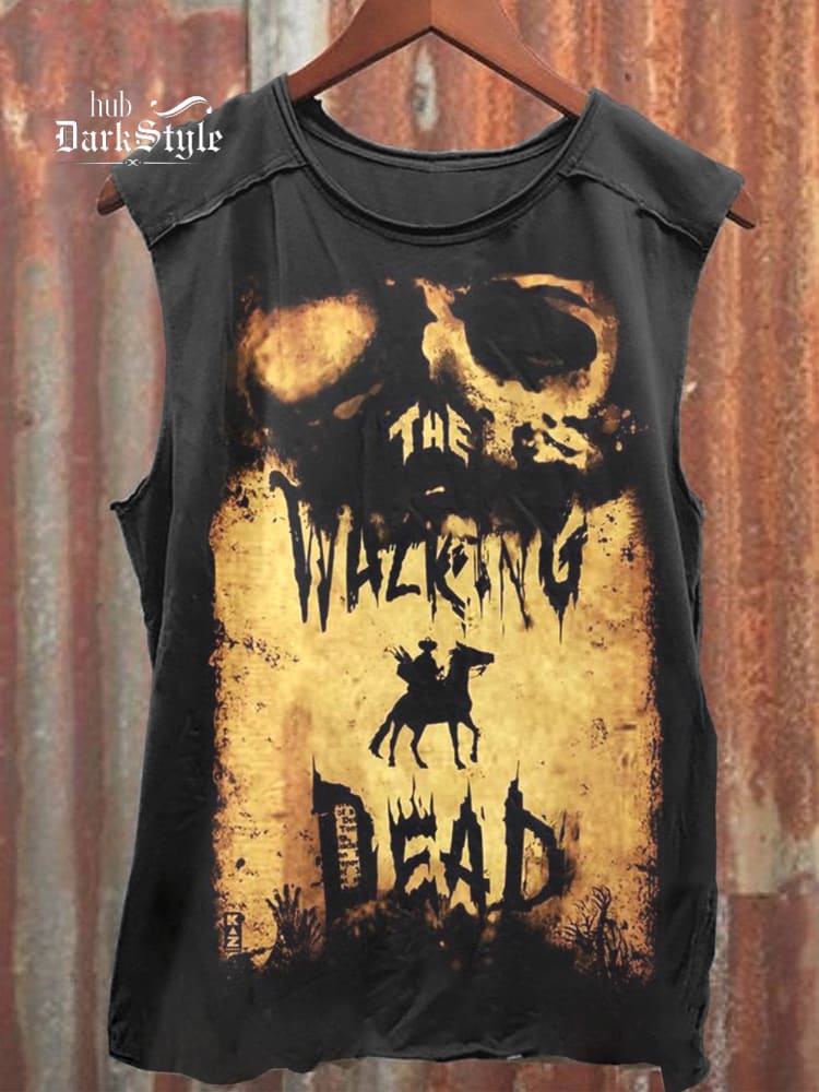 Unisex-Tanktop mit Aufdruck „The Wazking Dead“, 100 % Baumwolle, lässig 