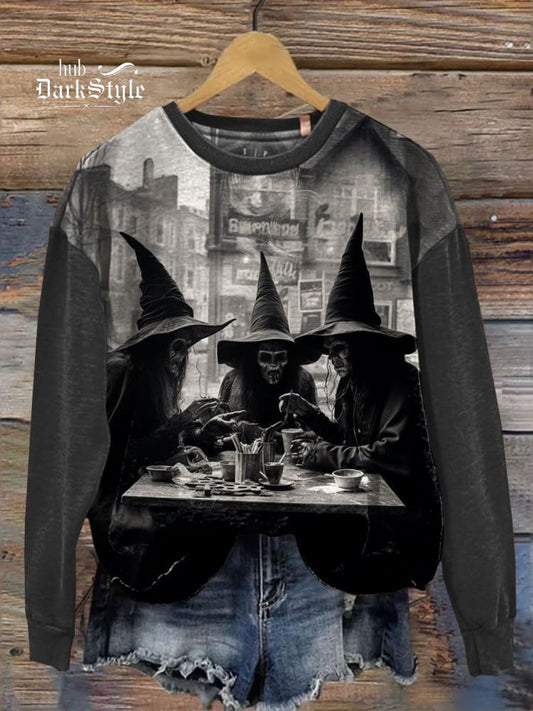 Lustiges lässiges Sweatshirt mit Halloween-Print 