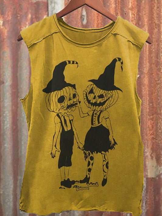 Pumpkin Lovers Print Unisex Classic Tank Top