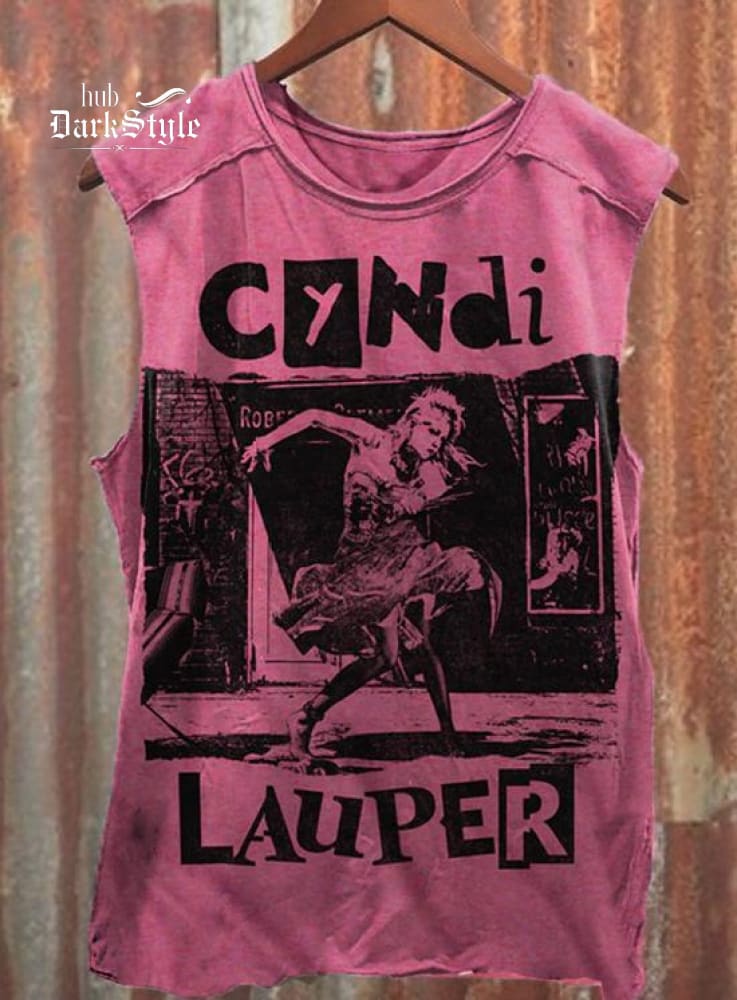 Retro Pink Sie ist so ungewöhnlich Cyndi Lauper Unisex Classic Tank Top 