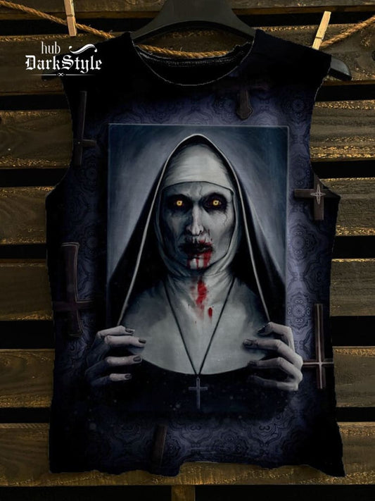 The Nun Painting Print Tank Top