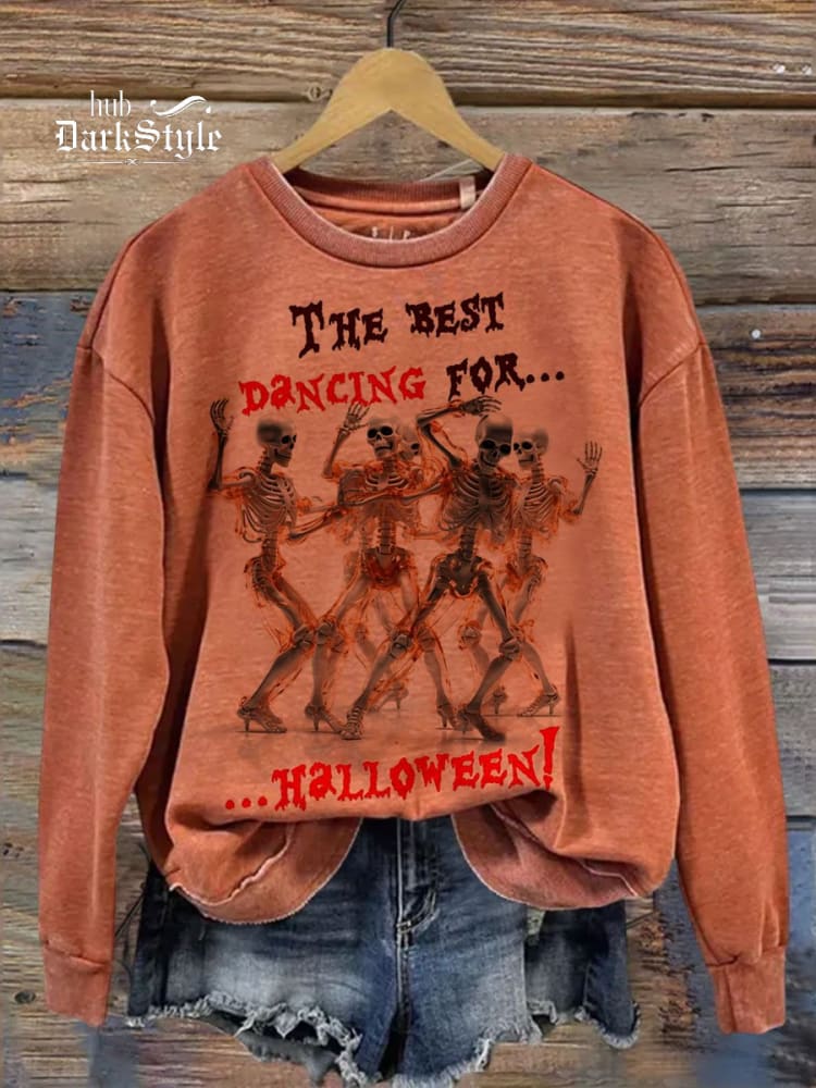 Lustiges lässiges Sweatshirt mit Halloween-Print 