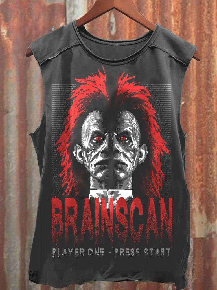 Unisex-Tanktop mit Horror-Print, 100 % Baumwolle 