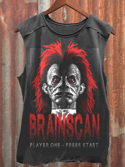 Unisex-Tanktop mit Horror-Print, 100 % Baumwolle 