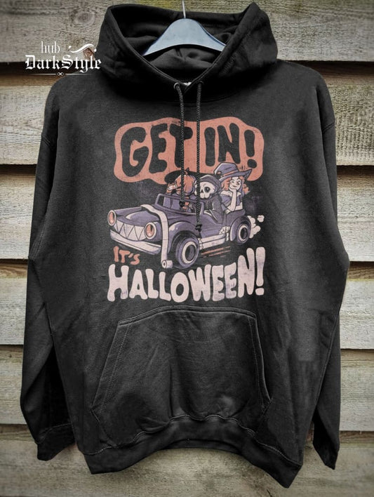 Unisex Get In It's Halloween Print Casual Hoodie Sweatshirt