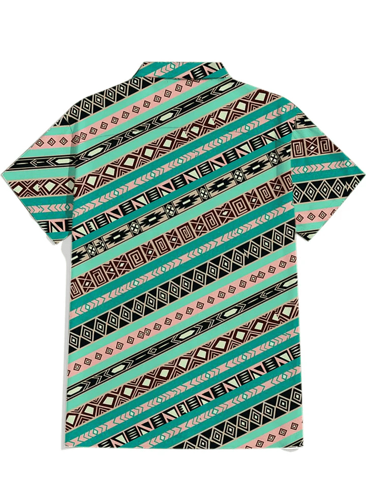 Western retro ethnic style short-sleeved shirt