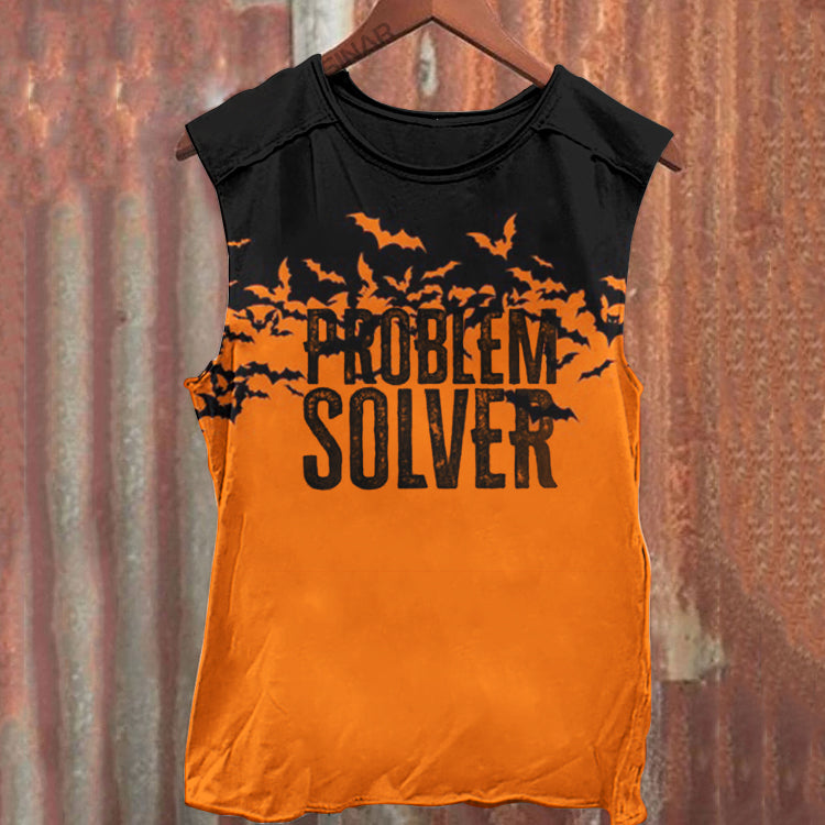 Unisex Tanktop mit Halloween-Fledermaus-Print 