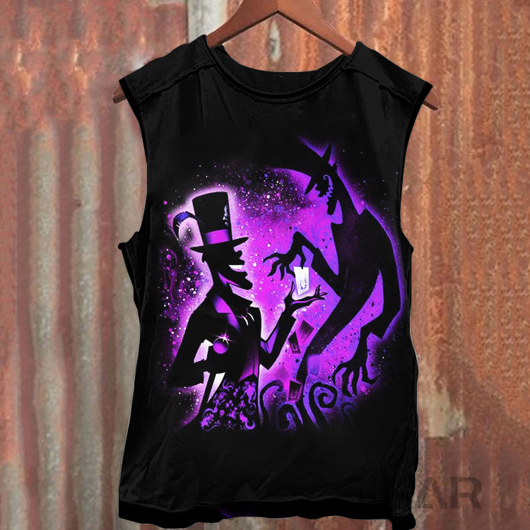 Unisex Halloween Retro Print Tank Top