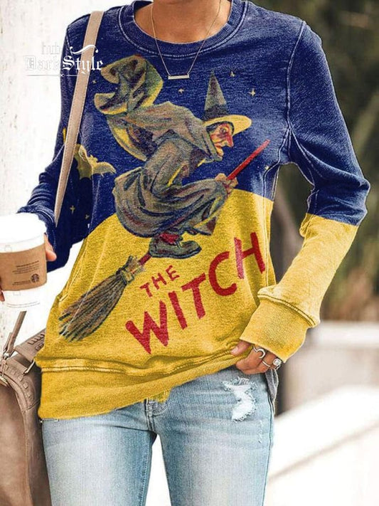 Funny Halloween Print Casual  Sweatshirt