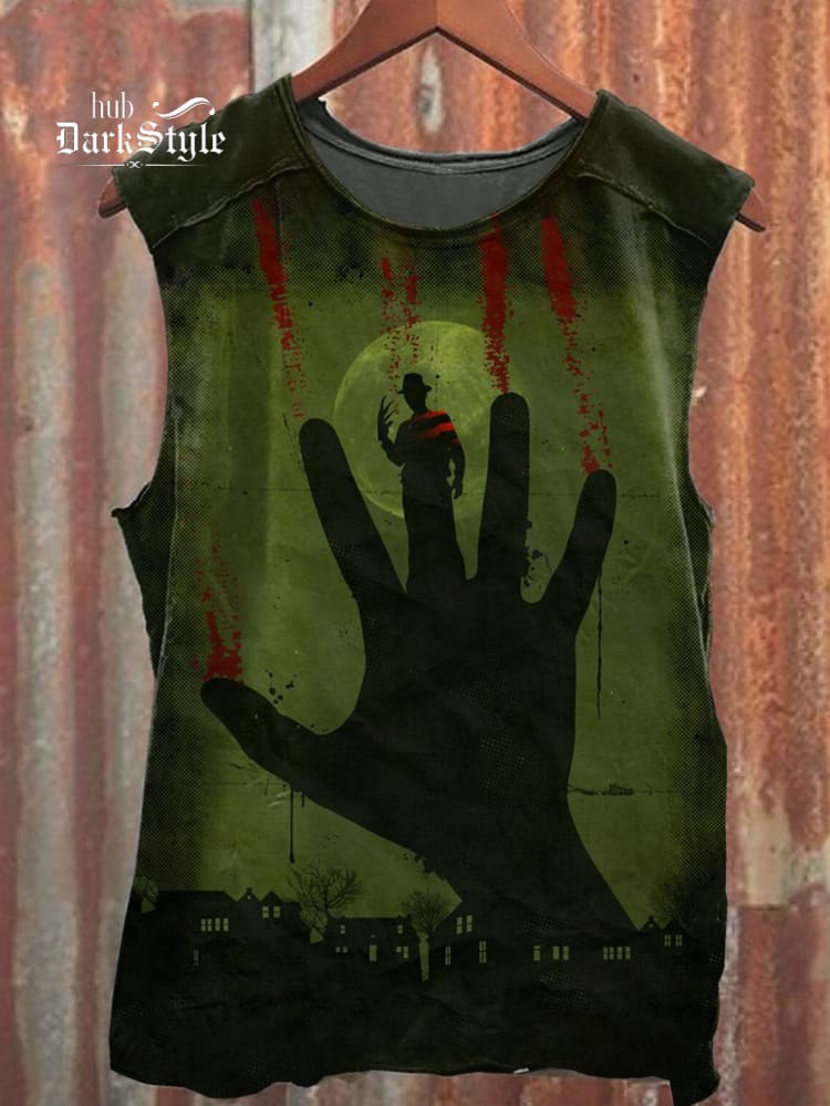 Lässiges Tanktop mit Kunstdruck „Palm of Man“ 