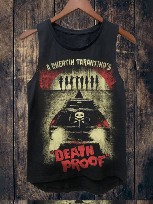 Unisex Tanktop mit Death-Horror-Print aus 100 % Baumwolle 