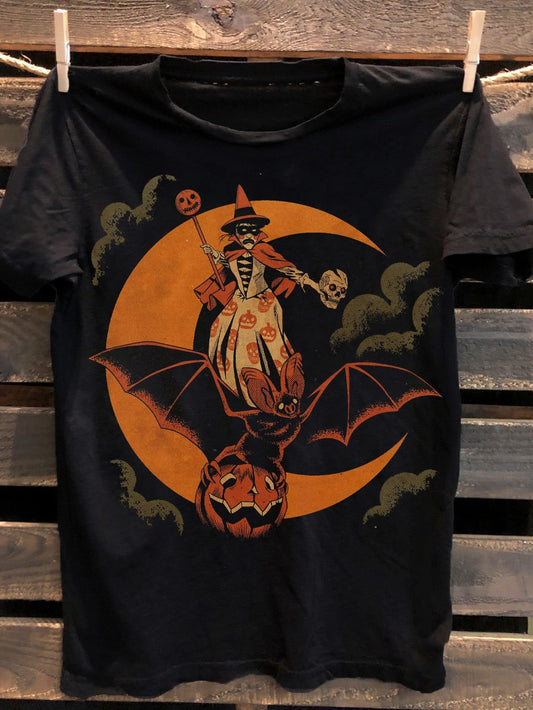 T-shirt classique unisexe avec imprimé affiche vintage d'Halloween 